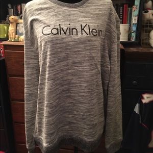 Calvin Klein 2x Sweatshirt. White, Charcoal Black